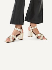 ذهبي - Radley Portland Terrace Block Heel Sandals - صورة 1 من 4