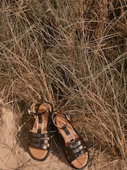 أسود - Radley Fore Street Gladiator Brown Sandals - صورة 1 من 4