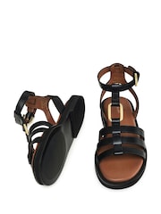 أسود - Radley Fore Street Gladiator Brown Sandals - صورة 3 من 4