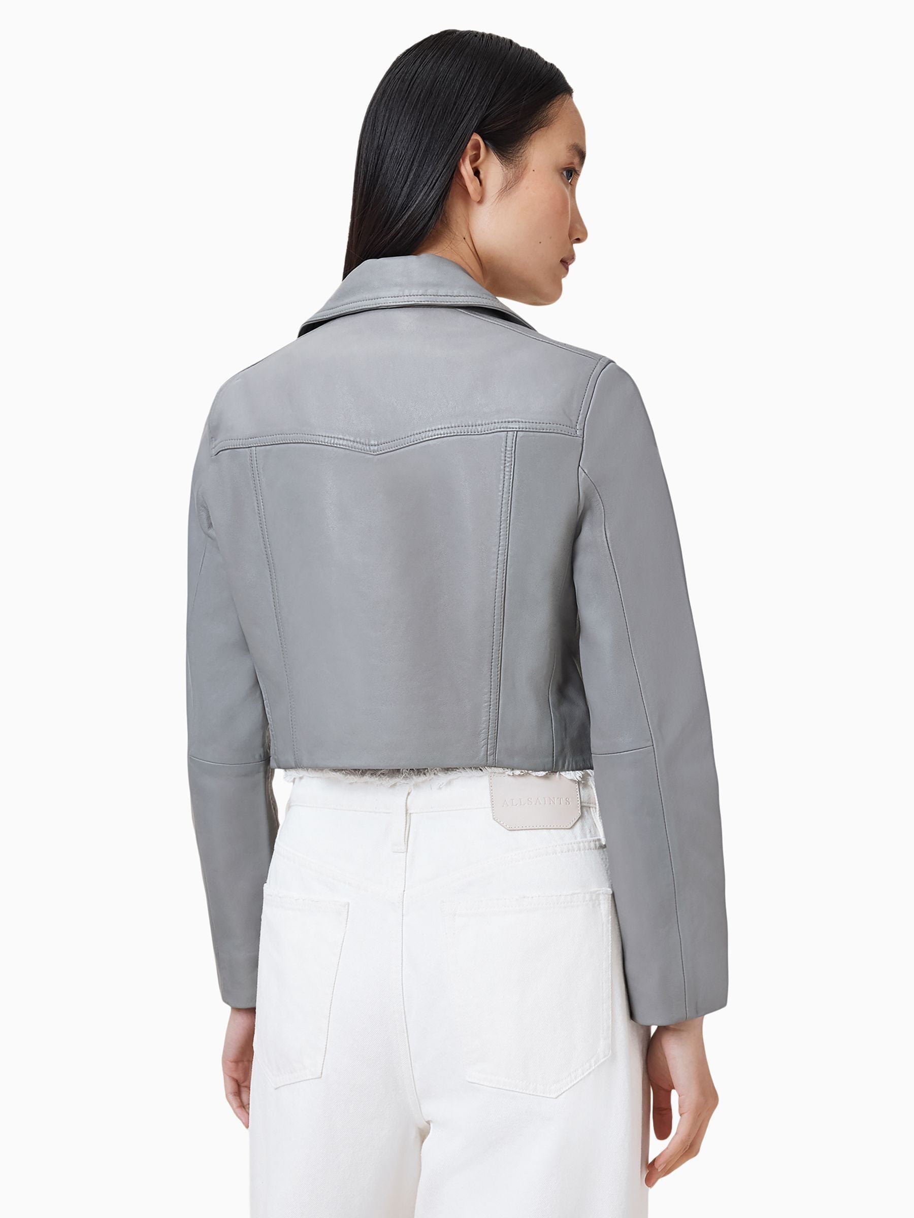 Buy AllSaints Grey Elora Biker Jacket from Next USA
