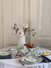 Laura Ashley Set of 4 Teal Green Thurston Bloom 13cm Bowls - Image 2 of 4