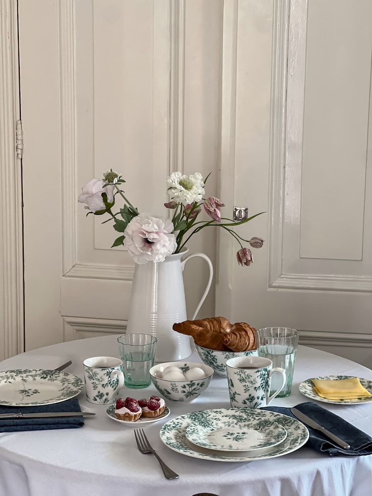 Laura Ashley Set of 4 Teal Green Thurston Bloom 13cm Bowls - Image 2 of 4