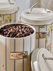 Set of 3 Natural Maisie Floral Print Storage Jars - Image 3 of 4