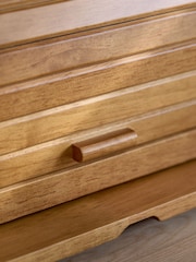 Wood Roll Top Bread Bin and Chopping Board - Image 4 of 5