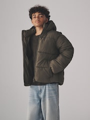 The Set Black/Khaki 2 Pack Short Padded Coats - Image 8 of 14