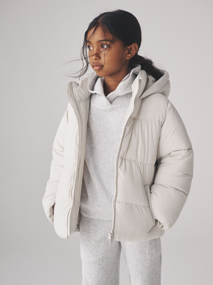 The Set Black/Light Stone 2 Pack Short Padded Coats - Image 1 of 10 The Set Black/Light Stone 2 Pack Short Padded Coats - Image 1 of 10
