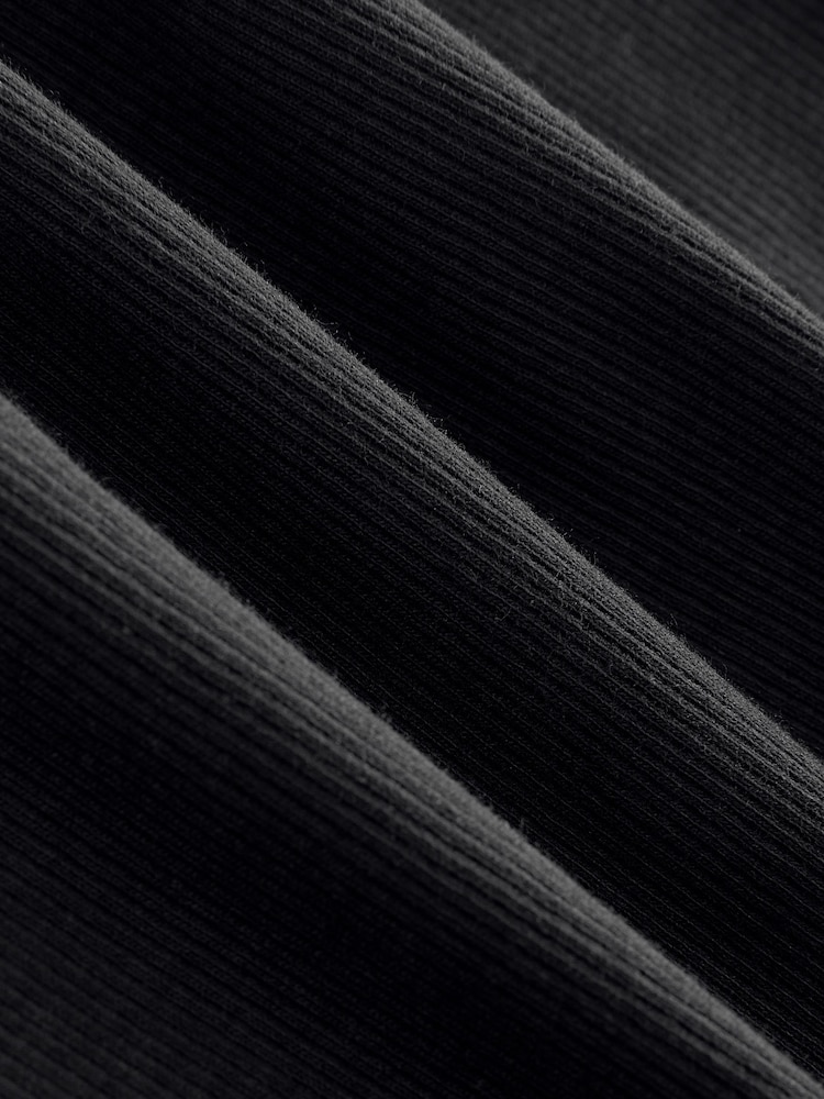 Black Open Slash Neck Soft Touch Long Sleeve Top - Image 7 of 7 Black Open Slash Neck Soft Touch Long Sleeve Top - Image 7 of 7