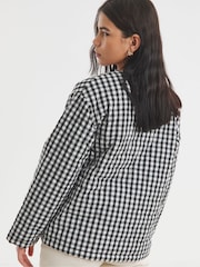 Simply Be Black Quilt Gingham 100% Cotton Jacket - Image 2 of 4