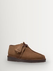 Clarks Originals Brown Suede Desert Trek Shoes - Image 4 of 6