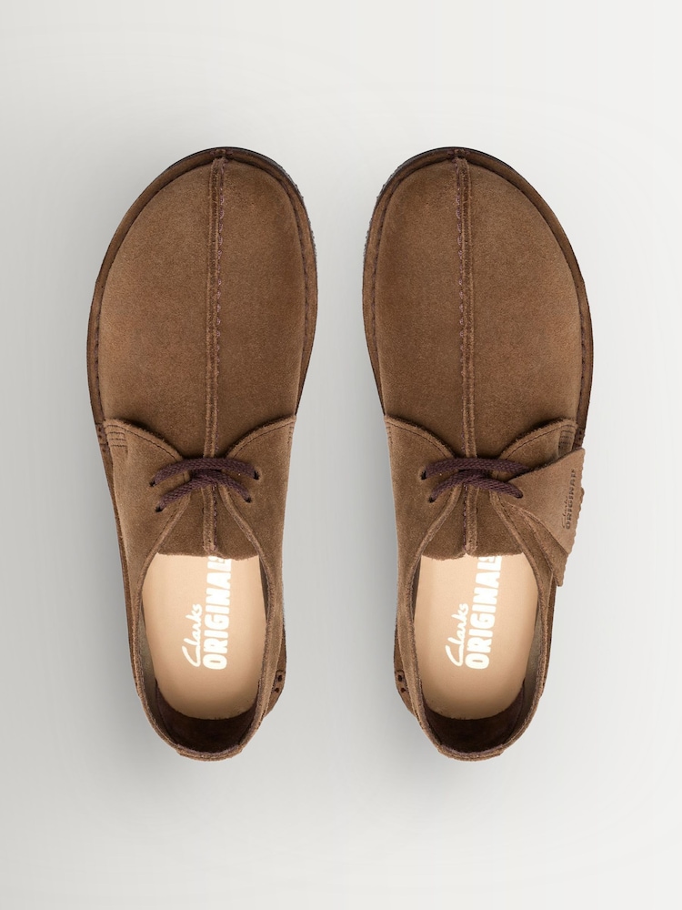 Clarks Originals Brown Suede Desert Trek Shoes - Image 6 of 6