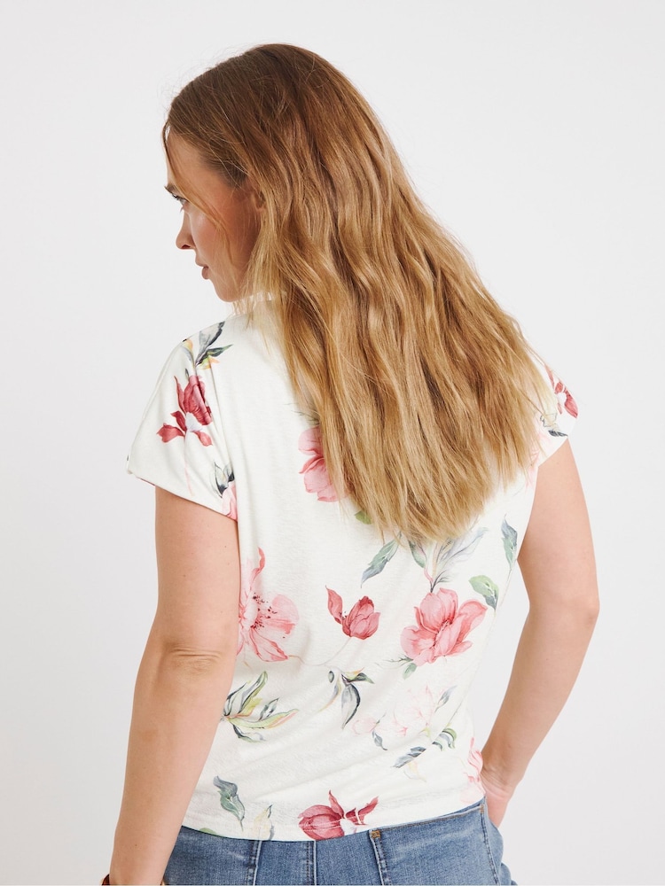Simply Be White Slash Neck Mesh Sleeveless Top - Image 2 of 4