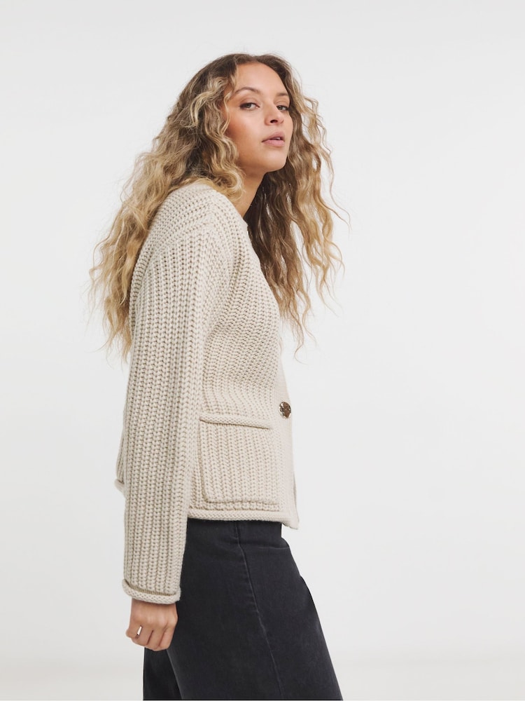 Simply Be Chunky Hole Knit Boxy Cardigan - Slika 4 iz 4 Simply Be Chunky Hole Knit Boxy Cardigan - Slika 4 iz 4