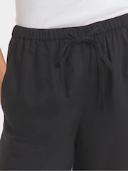 Simply Be Black Linen Barrel Trousers - Image 3 of 3