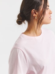 Simply Be Pink Curved Hem Longline 100% Cotton T-Shirts 2 Pack - Image 4 of 5