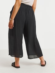 Simply Be Black Extreme Wide Leg Culottes - Image 3 of 4