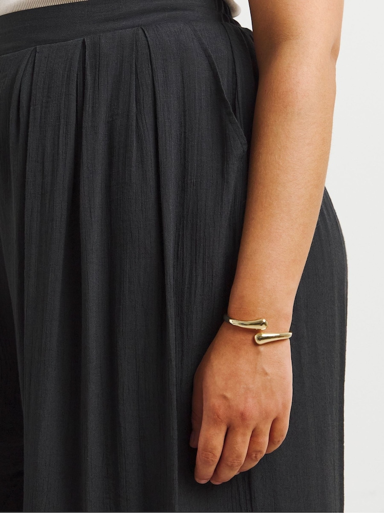 Simply Be Black Extreme Wide Leg Culottes - Image 4 of 4