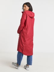 Simply Be Red Longline Rubberised Raincoat - Image 2 of 4