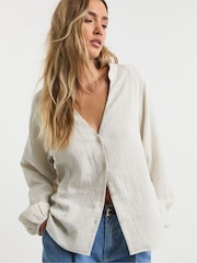 Simply Be Cheesecloth Boxy 100% Cotton Shirt - Imagen 1 de 4