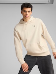 Crème - Puma Mens Wardrobe Essentials Relaxed Hoodie - Image 1 of 1