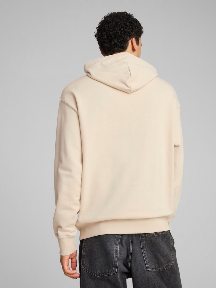 Puma Cream Mens Wardrobe Essentials Relaxed Hoodie - Image 2 of 7