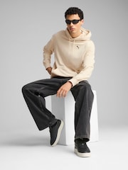 Puma Cream Mens Wardrobe Essentials Relaxed Hoodie - Image 3 of 7