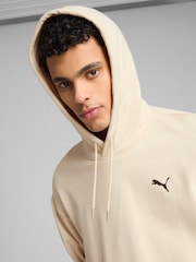 Puma Cream Mens Wardrobe Essentials Relaxed Hoodie - Image 4 of 7