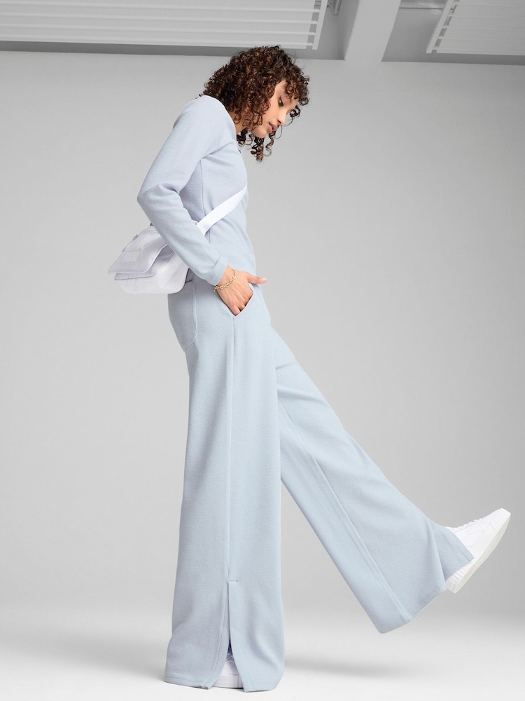 Puma Blue Womens HER Comfort High-Waist Straight Pants - Image 1 of 5