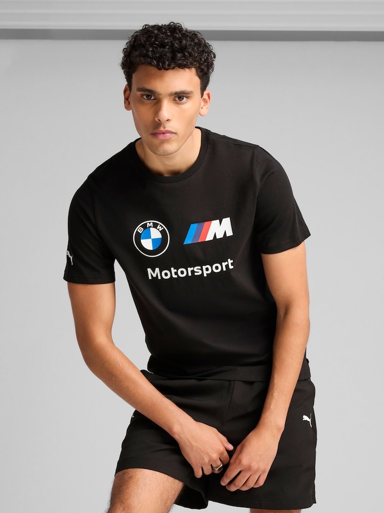 Negro - Puma Mens BMW M Motorsport Essentials Logo T-Shirt - Imagen 3 de 3
