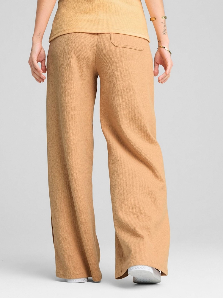 Puma Brown Womens HER Comfort High-Waist Straight Pants - Image 2 of 5