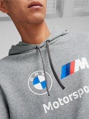 Puma Grey Mens BMW M Motorsport Essentials Hoodie - Image 3 of 7