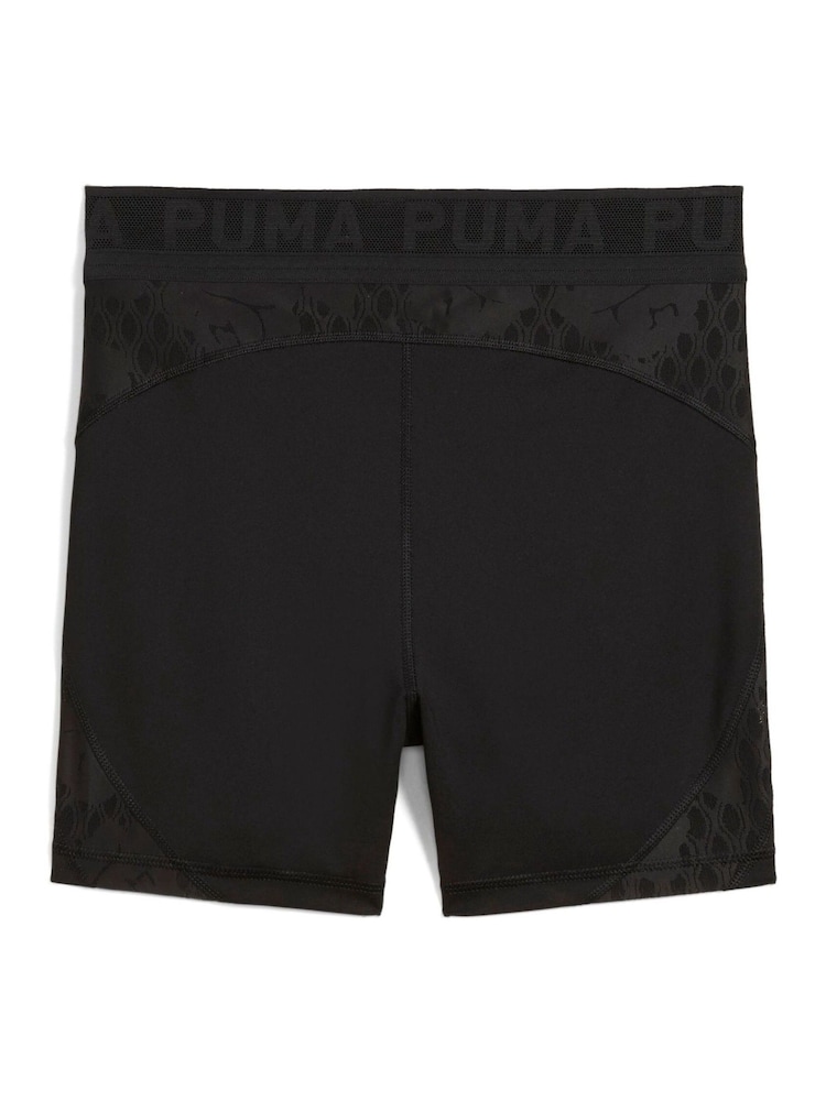 Puma Black Womens LACE High-Waisted 5" Tights Shorts - Image 5 of 5