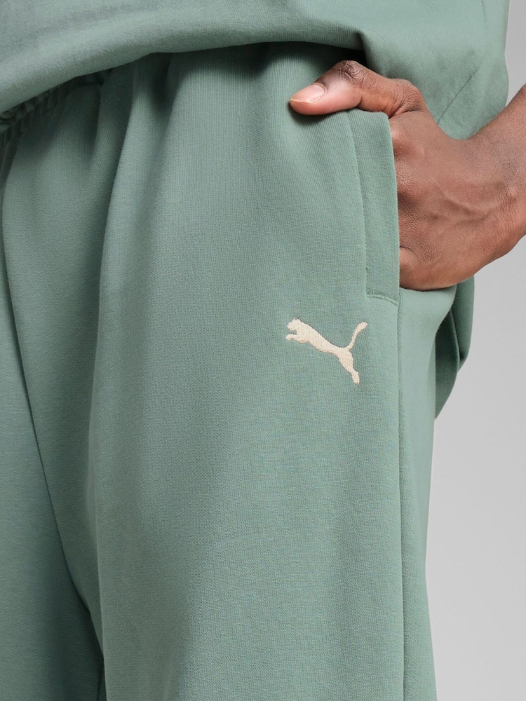 Puma Green Mens Wardrobe Ess Relaxed Joggers - Image 5 of 5