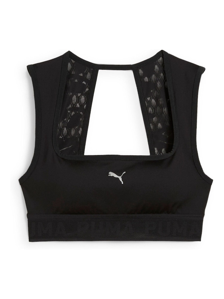 Puma Black Womens Move Lace Bra Sports Top - Image 7 of 7
