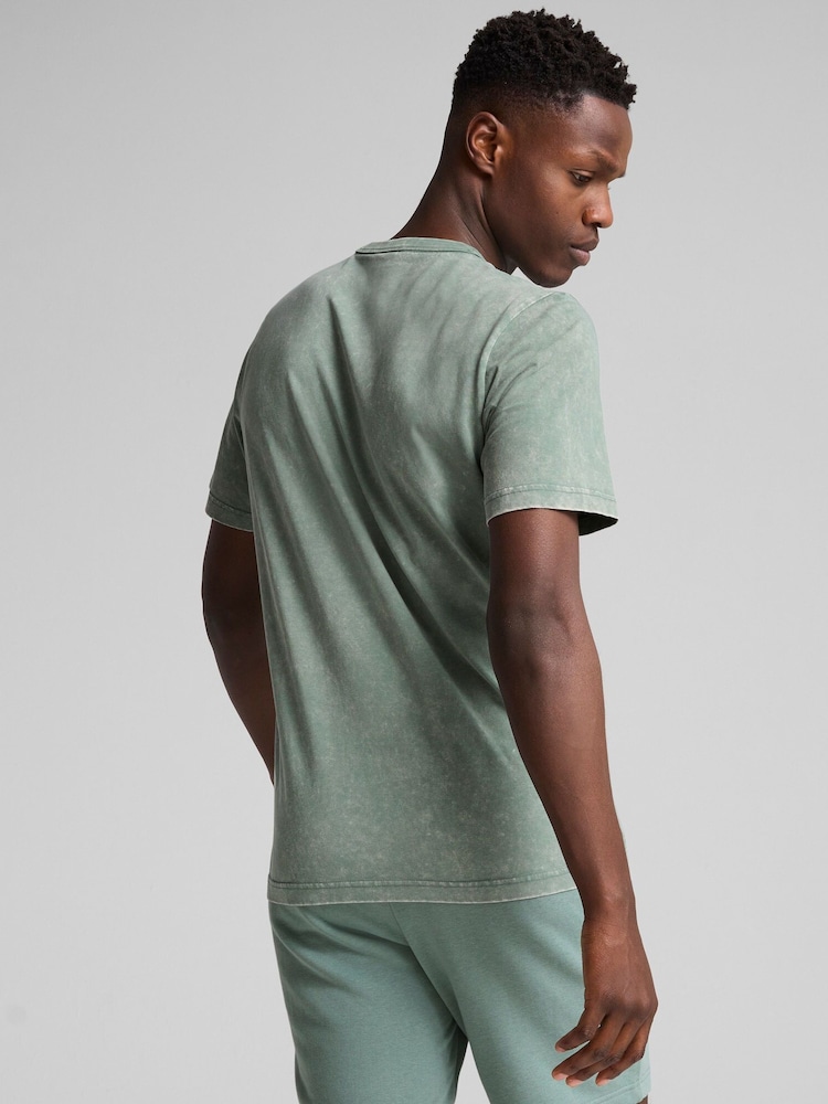 Puma Green Mens Class Washed T-Shirt - Image 2 of 5
