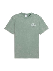 Puma Green Mens Class Washed T-Shirt - Image 4 of 5