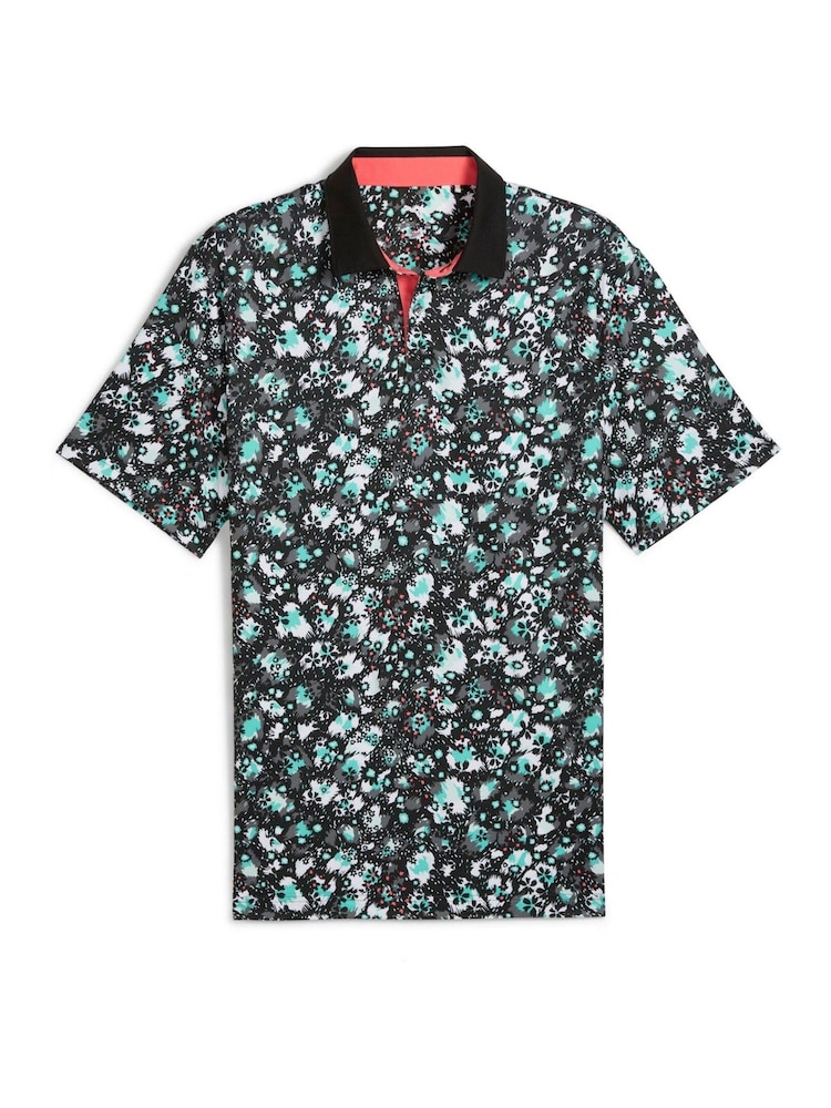 Puma Mens Cloudspun Abstract Camo Golf Polo Shirt - صورة 1 من 2