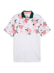 أبيض - Puma Mens Mattr Freshly Picked Golf Polo Shirt - صورة 1 من 1