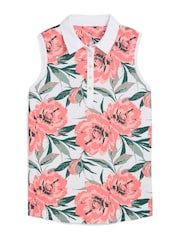 Puma White Womens Mattr Beautiful Game Sleeveless Polo Shirt - Image 1 of 2