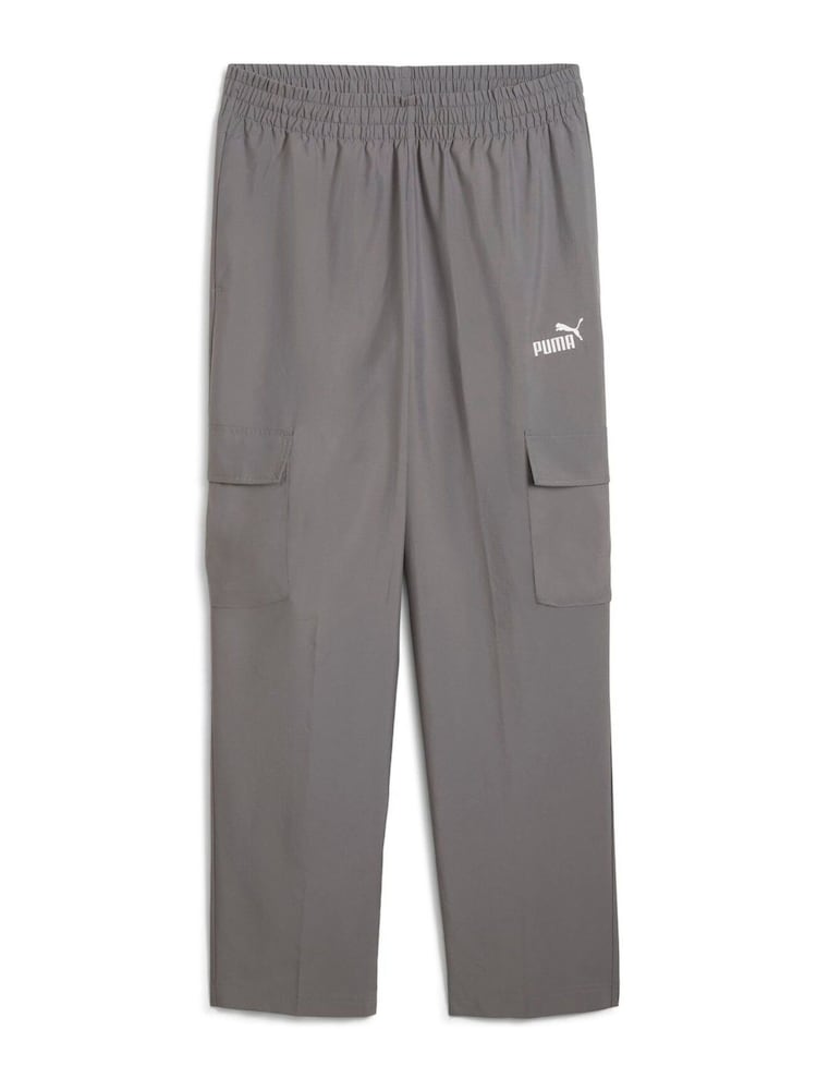Puma Grey Mens Essentials No. 1 Logo Woven Cargo Pants - Image 2 of 3