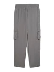 Puma Grey Mens Essentials No. 1 Logo Woven Cargo Pants - Image 3 of 3