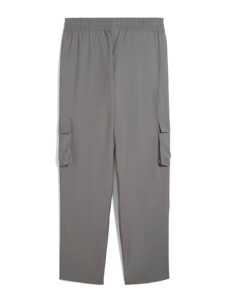 Puma Grey Mens Essentials No. 1 Logo Woven Cargo Pants - Image 3 of 3