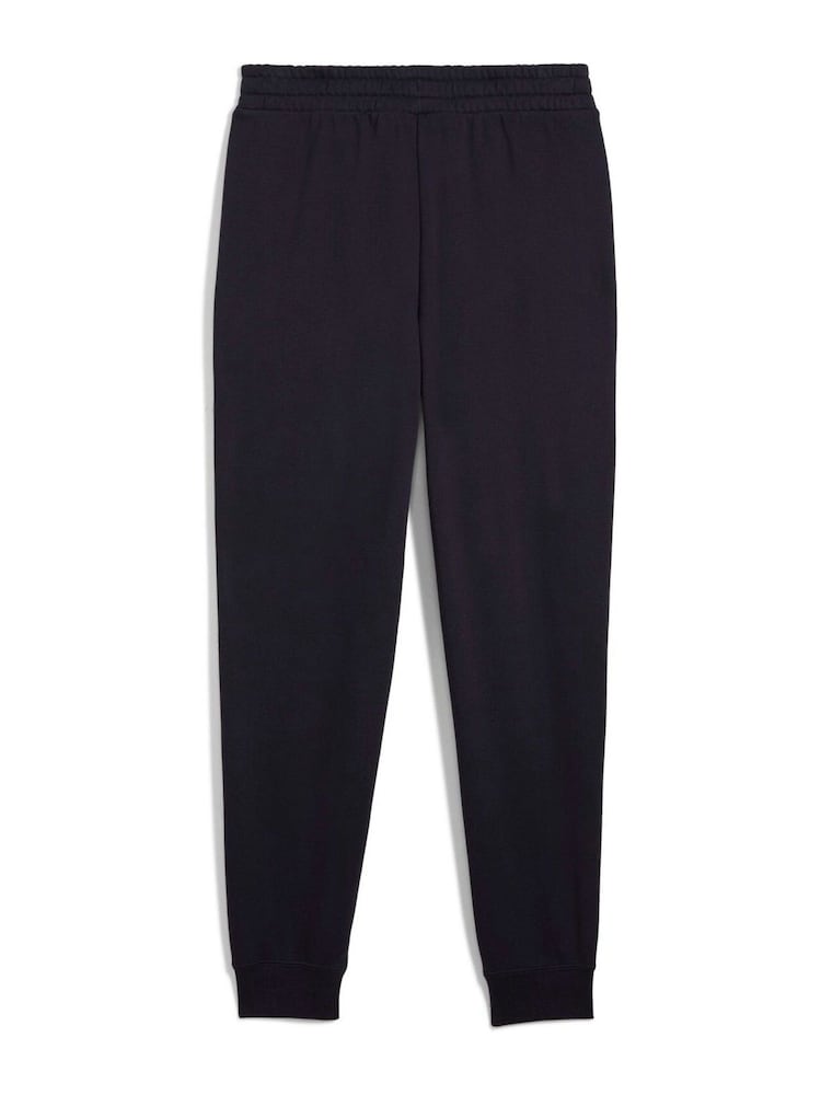 Puma Black ESS No 1 Logo Joggers Fleece Cuffed Leg - Image 6 of 6