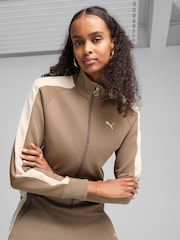 Puma Brown Womens T7 ALWAYS ON Short Track Jacket - Image 1 of 5