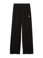Черный - Puma Womens ESS ELEVATED High-Waist Straight Leg Rib Pants - Image 2 of 3