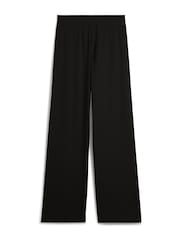 Черный - Puma Womens ESS ELEVATED High-Waist Straight Leg Rib Pants - Image 3 of 3
