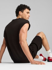 Puma Black Mens Wardrobe Ess Relaxed 100% Cotton Vest Top - Image 2 of 5