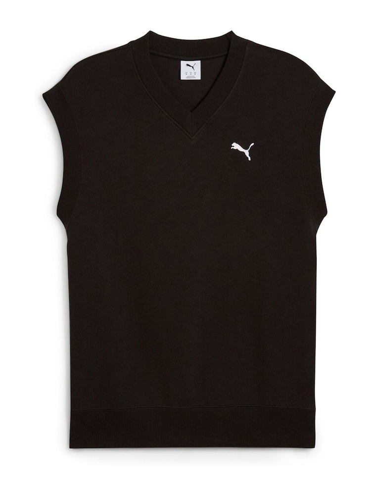 Puma Black Mens Wardrobe Ess Relaxed 100% Cotton Vest Top - Image 4 of 5