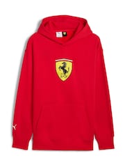 Puma Red Mens Scuderia Ferrari Race Big Shield Hoodie - Image 6 of 7