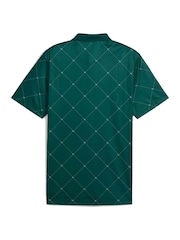 Puma Green Mens Pure 2.0 Argyle Golf Polo Shirt - Image 2 of 2