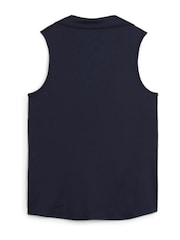 Puma Blue Womens Cloudspun Piped Sleeveless Golf Polo Shirt - Image 2 of 2